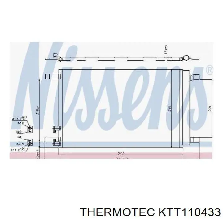 Condensador aire acondicionado KTT110433 Thermotec