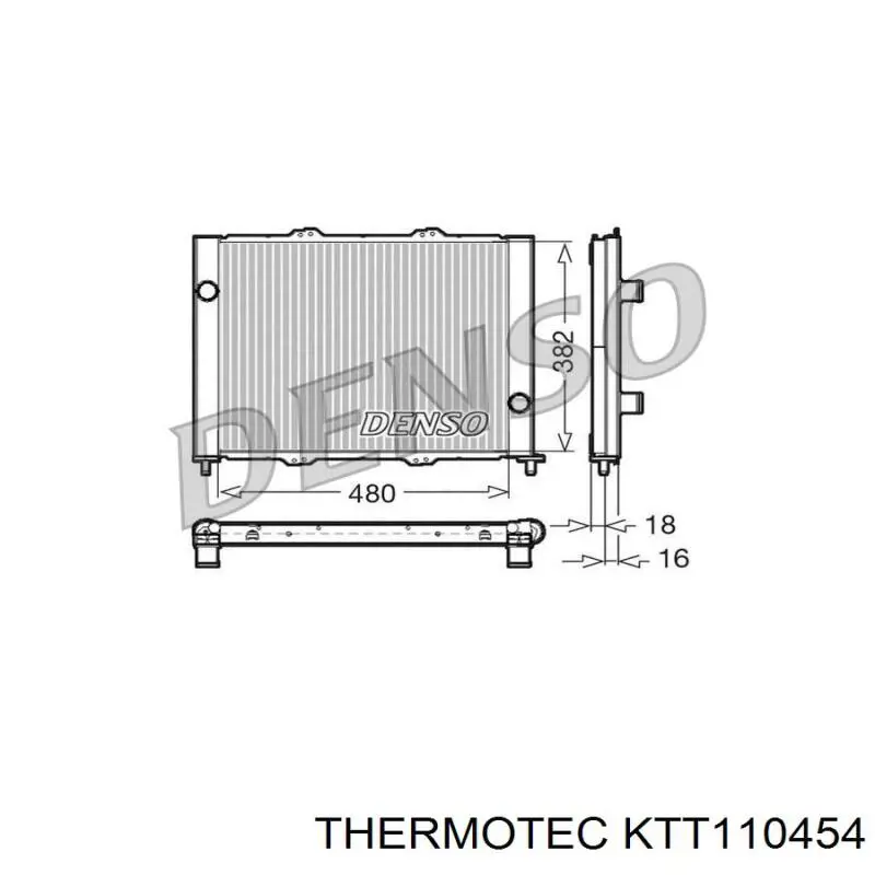 KTT110454 Thermotec bastidor radiador (armazón)