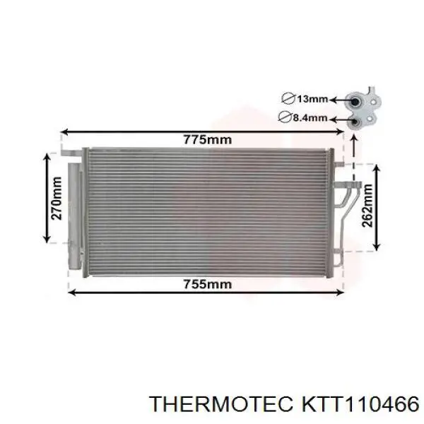 KTT110466 Thermotec condensador aire acondicionado