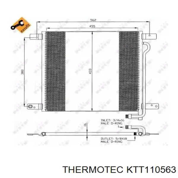 KTT110563 Thermotec condensador aire acondicionado