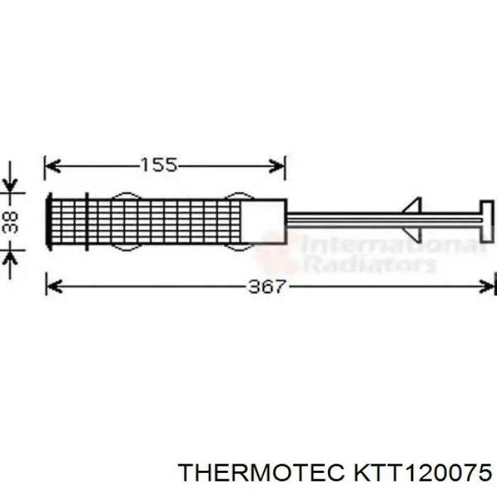 KTT120075 Thermotec receptor-secador del aire acondicionado