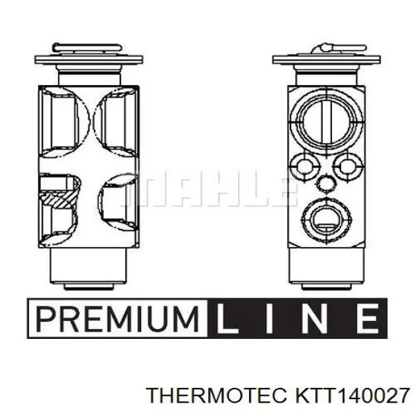 KTT140027 Thermotec válvula de expansión, aire acondicionado