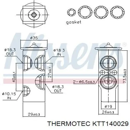 Válvula TRV del aire acondicionado Thermotec KTT140029 precio, desde 25,74 EUR