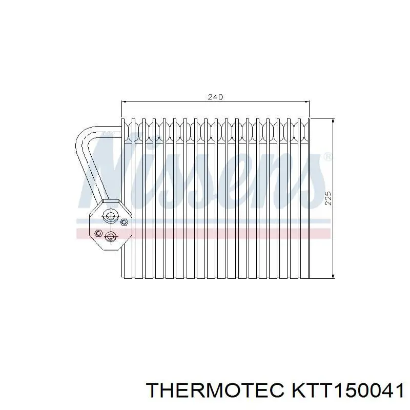 KTT150041 Thermotec evaporador, aire acondicionado