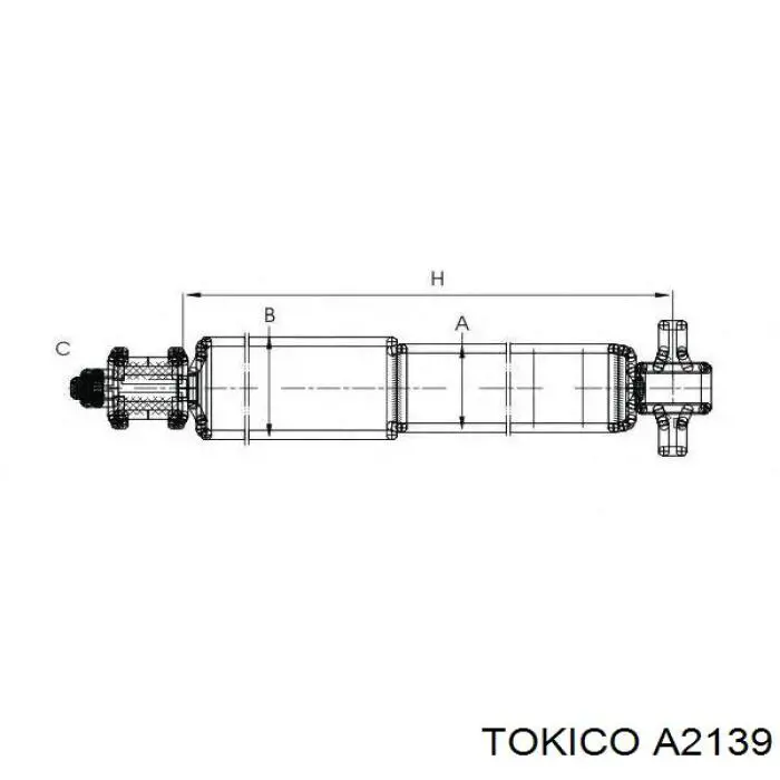 A2139 Tokico Amortiguador trasero izquierdo