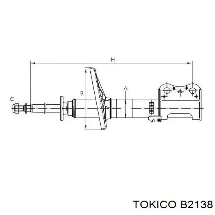Amortiguador trasero derecho Tokico B2138