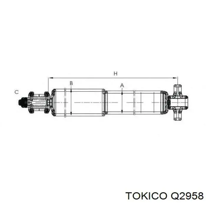 Q2958 Tokico Amortiguadores posteriores