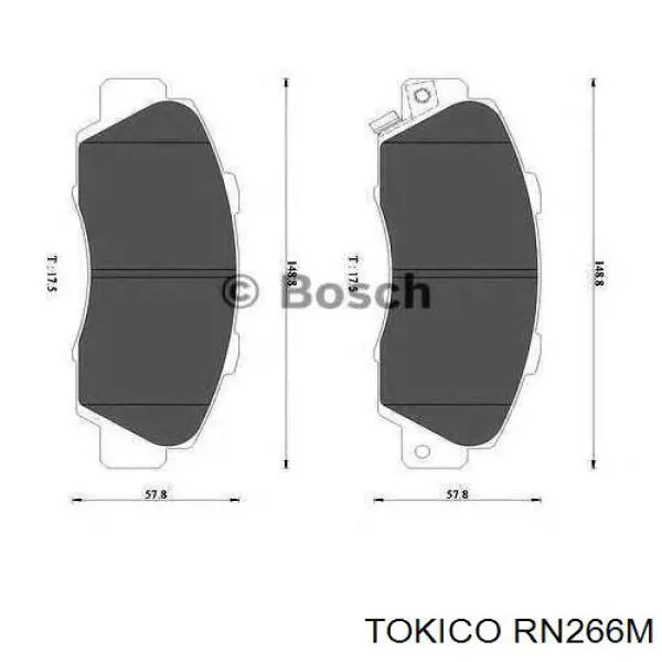 RN266M Tokico pastillas de freno delanteras