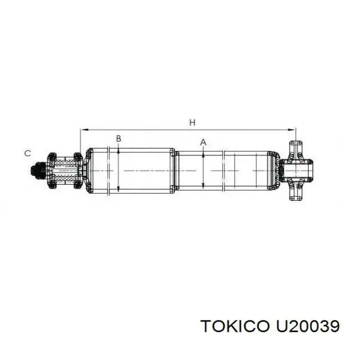 U20039 Tokico amortiguador trasero