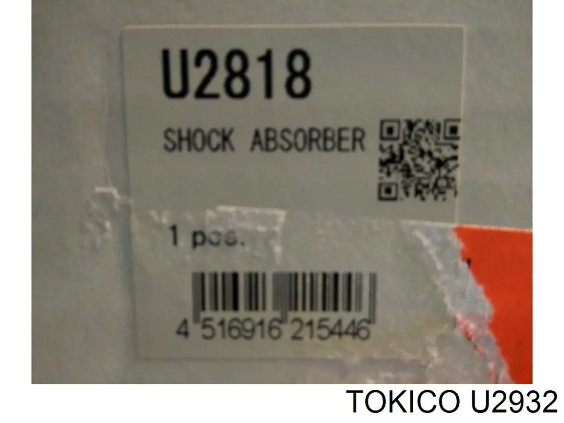 U2932 Tokico amortiguador trasero