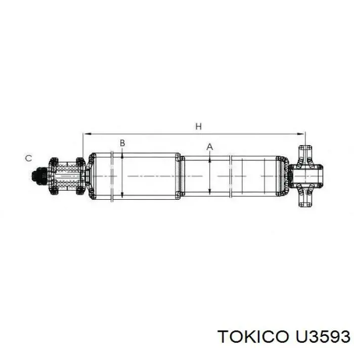 U3593 Tokico amortiguador trasero