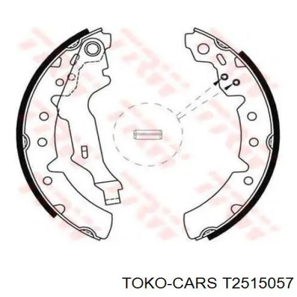 T2515057 Toko cars zapatas de frenos de tambor traseras