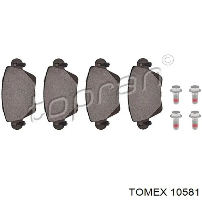 10581 Tomex pastillas de freno delanteras