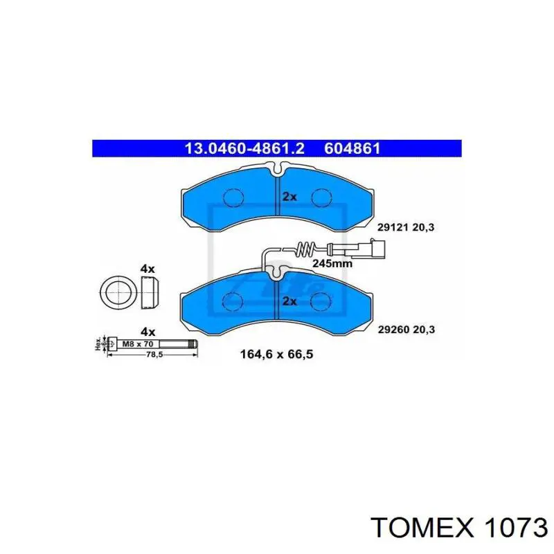 Pastillas de freno delanteras Fiat Tipo 160