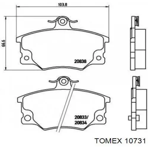 Pastillas de freno delanteras Fiat Tipo 160
