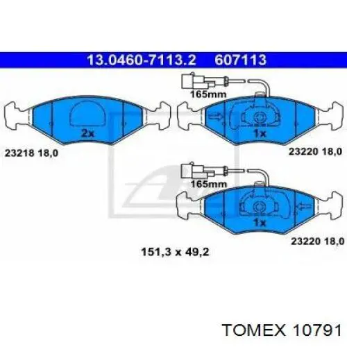 7076375 Fiat/Alfa/Lancia pastillas de freno delanteras