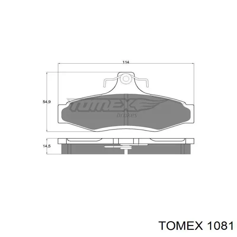 1081 Tomex pastillas de freno traseras