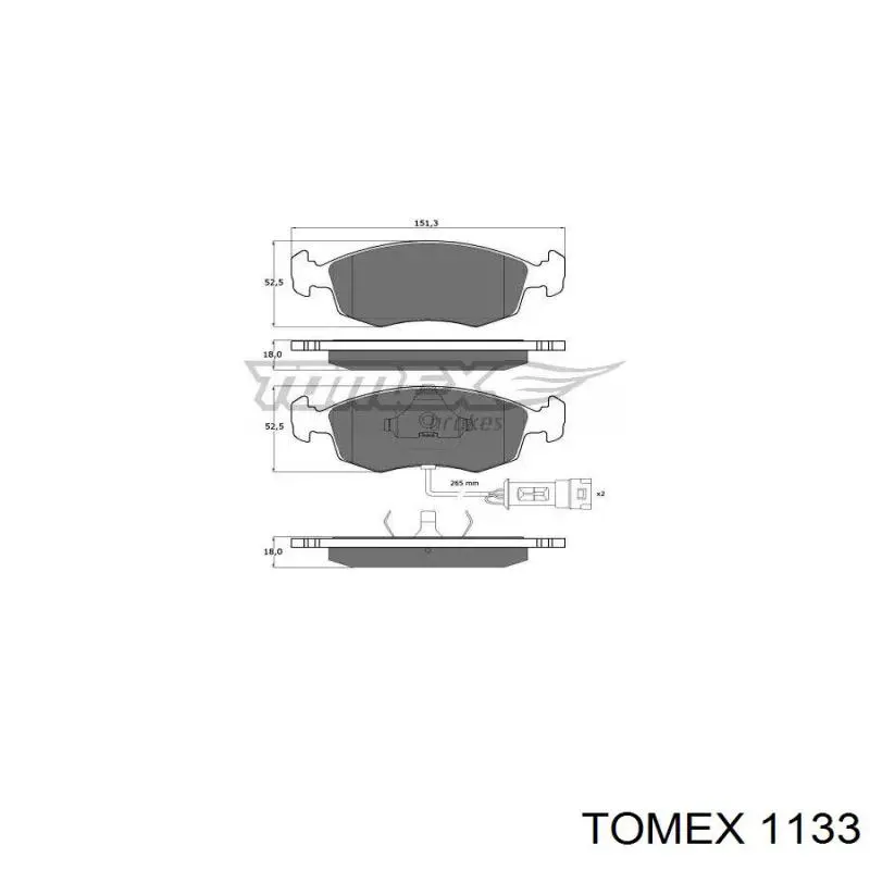 11-33 Tomex pastillas de freno delanteras