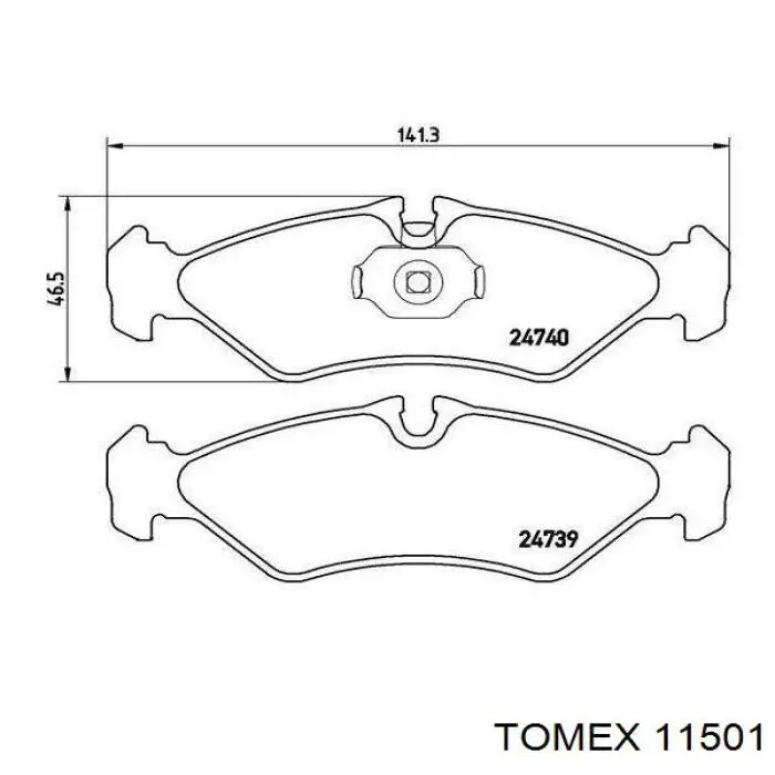 11501 Tomex pastillas de freno traseras