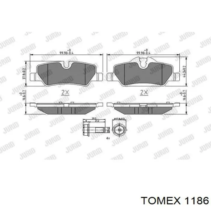 Pastillas de freno delanteras Fiat Punto 2 188