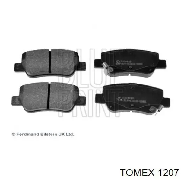 12-07 Tomex pastillas de freno traseras