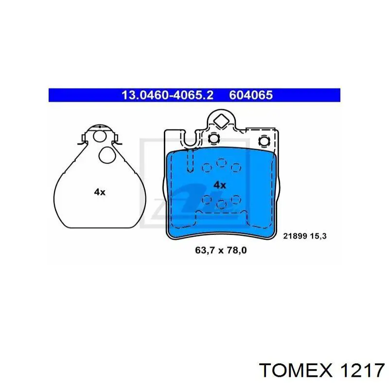 1217 Tomex pastillas de freno delanteras