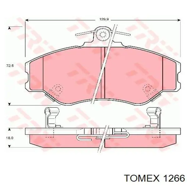 1266 Tomex pastillas de freno delanteras