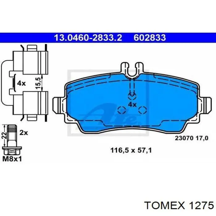 ADBP420064 Blue Print Pastillas delanteras