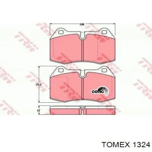 1324 Tomex pastillas de freno delanteras