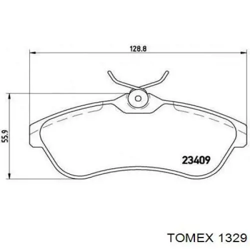 13-29 Tomex pastillas de freno delanteras