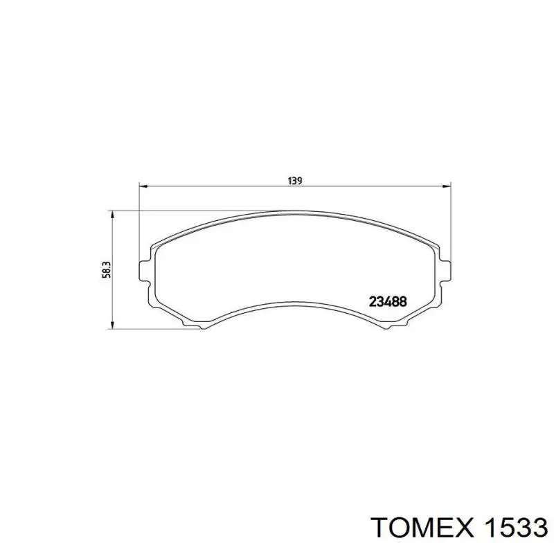 1533 Tomex pastillas de freno delanteras