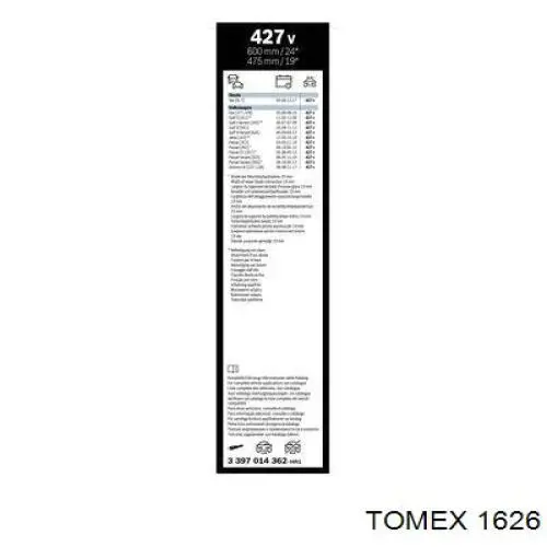 1626 Tomex pastillas de freno traseras