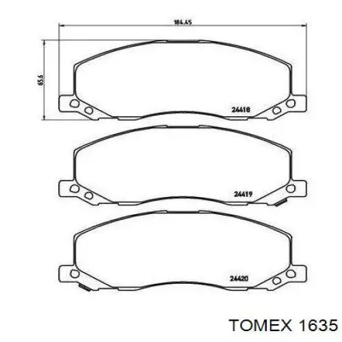 16-35 Tomex pastillas de freno delanteras