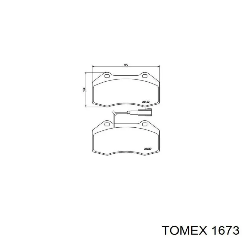 1673 Tomex pastillas de freno delanteras