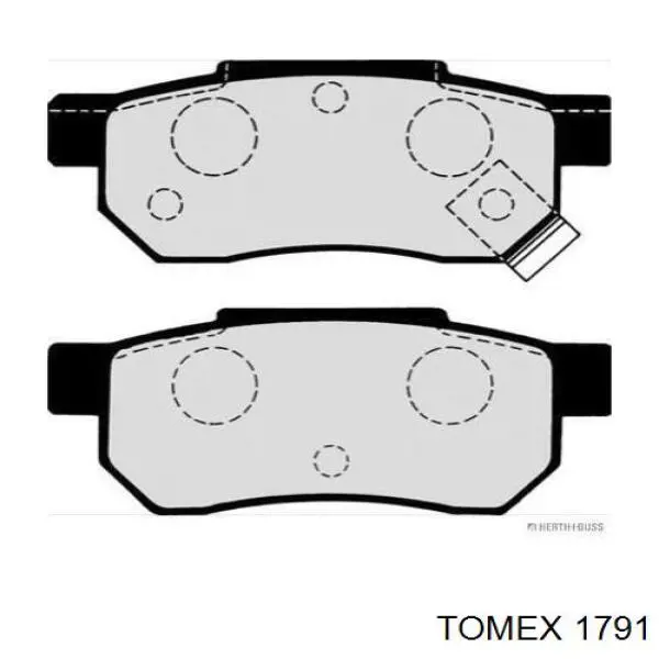 1791 Tomex pastillas de freno delanteras