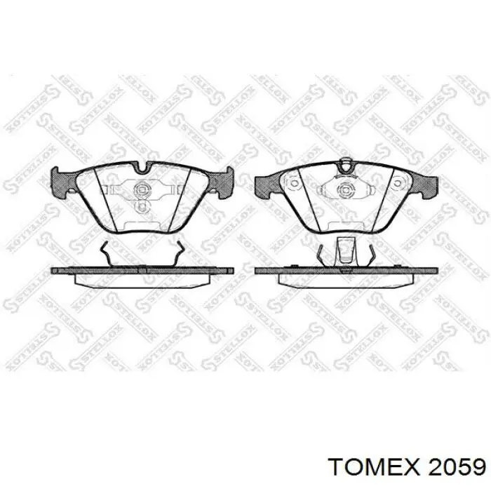 20-59 Tomex zapatas de frenos de tambor traseras