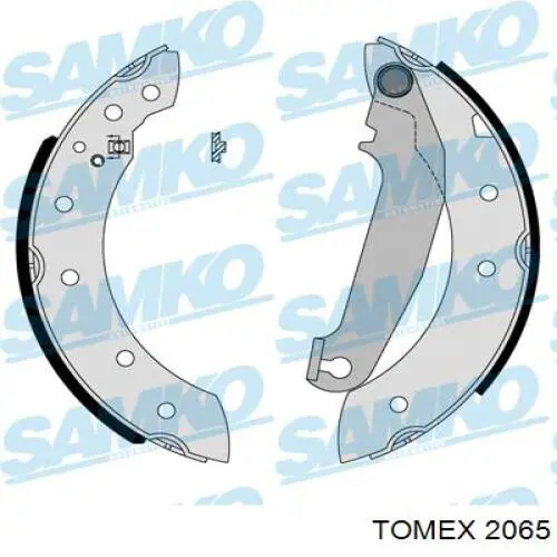 20-65 Tomex zapatas de frenos de tambor traseras