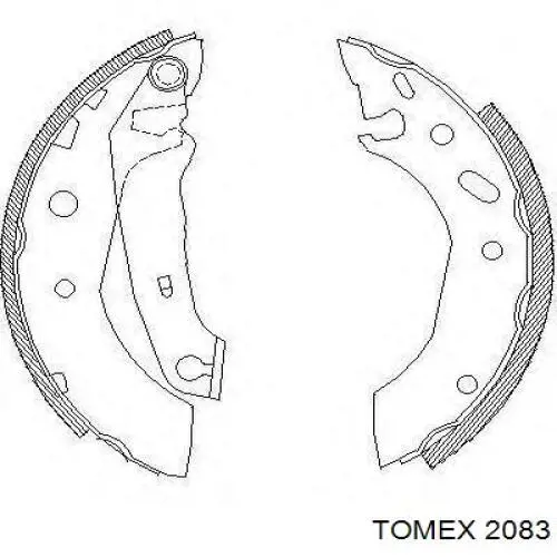 20-83 Tomex zapatas de frenos de tambor traseras