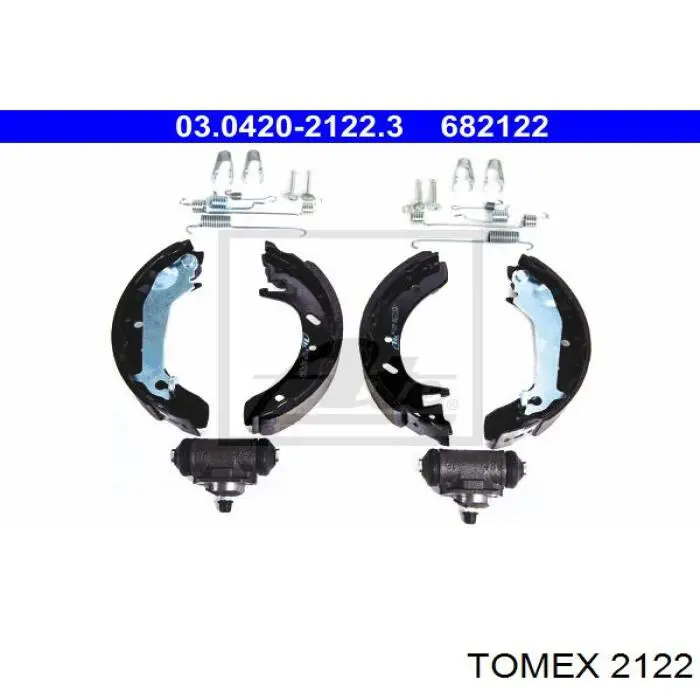 2122 Tomex zapatas de frenos de tambor traseras