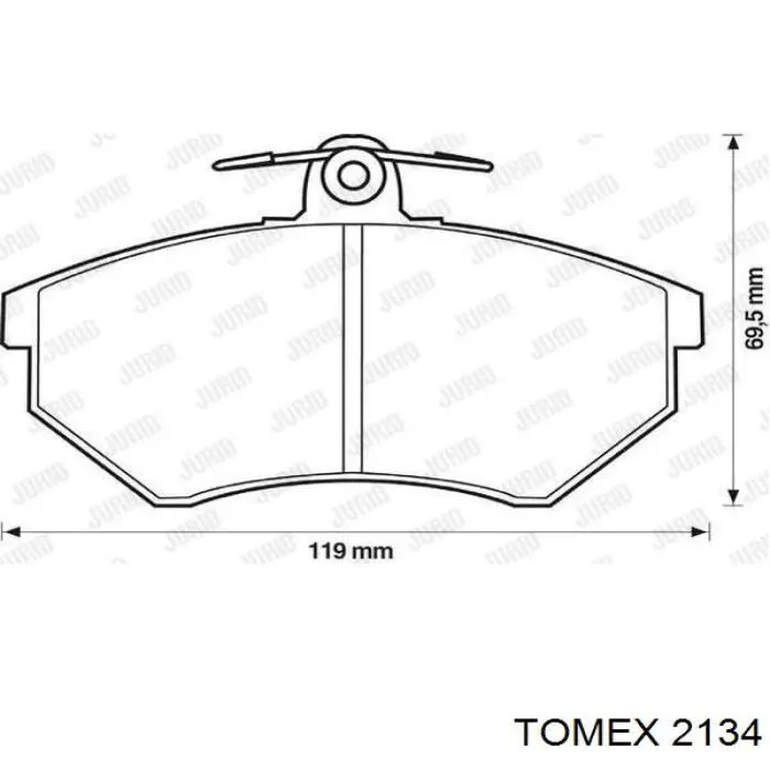 21-34 Tomex zapatas de frenos de tambor traseras