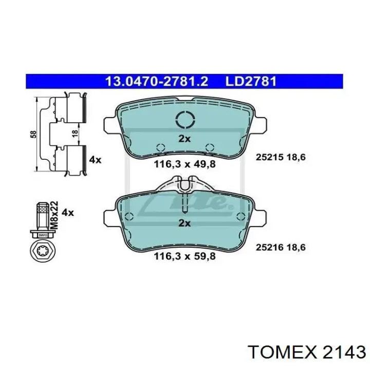 Zapatas de freno MB858685 Mitsubishi