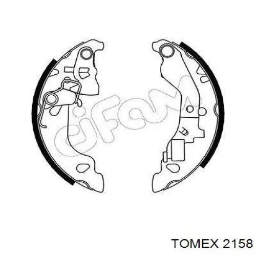 2158 Tomex zapatas de frenos de tambor traseras