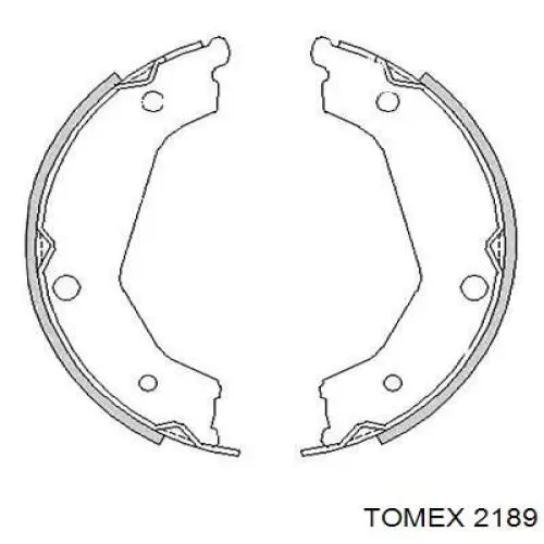 2189 Tomex Zapatas de freno de tambor traseras