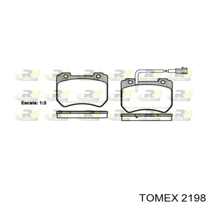 2198 Tomex zapatas de frenos de tambor traseras