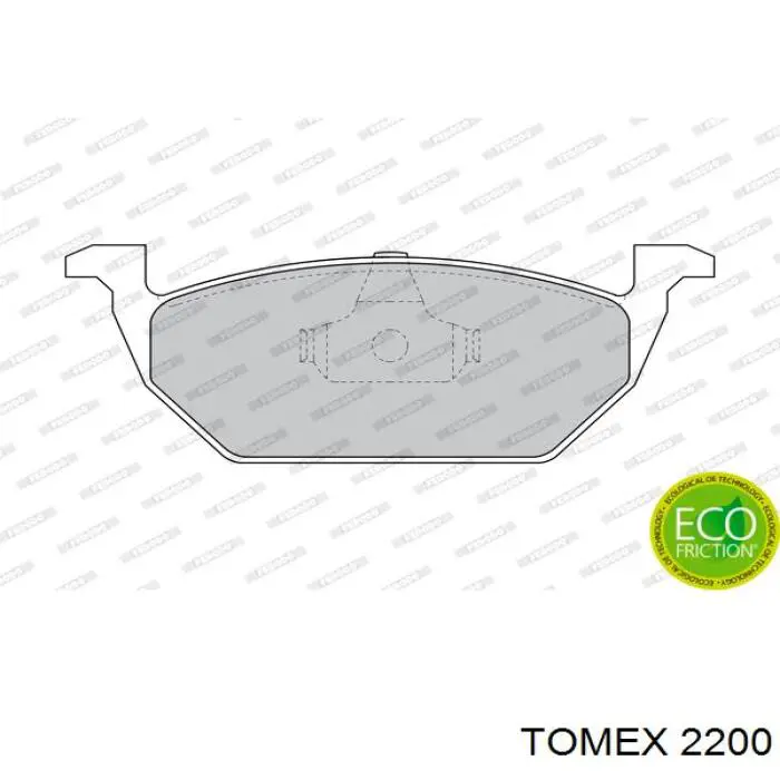 2200 Tomex zapatas de frenos de tambor traseras