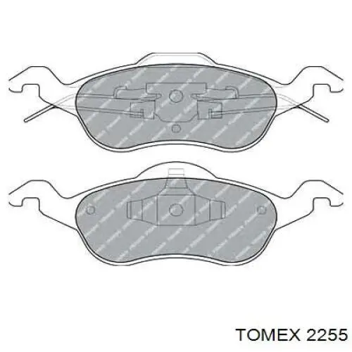 2255 Tomex juego de zapatas de frenos, freno de estacionamiento