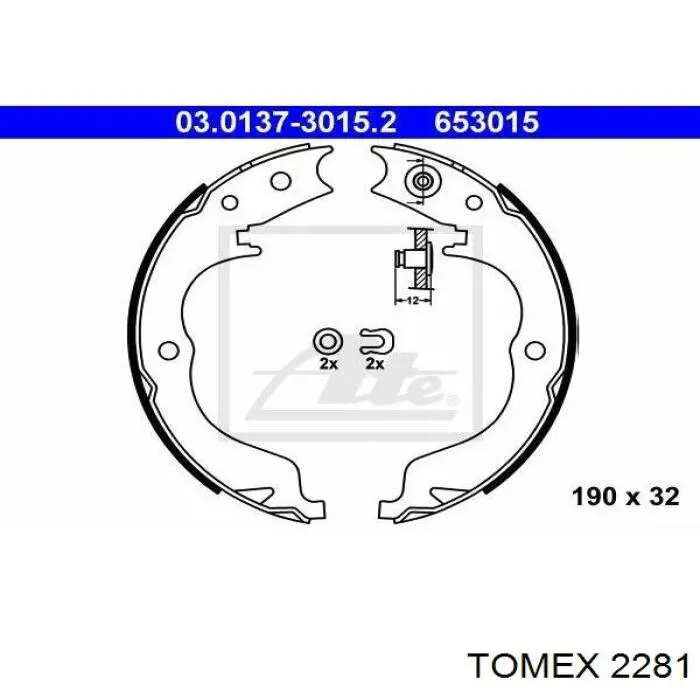 Zapatas de freno 26694FG000 Subaru