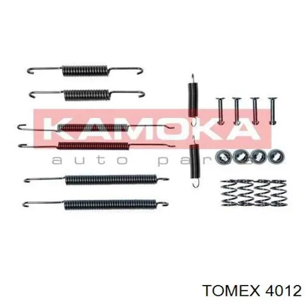 4012 Tomex kit de montaje, zapatas de freno traseras