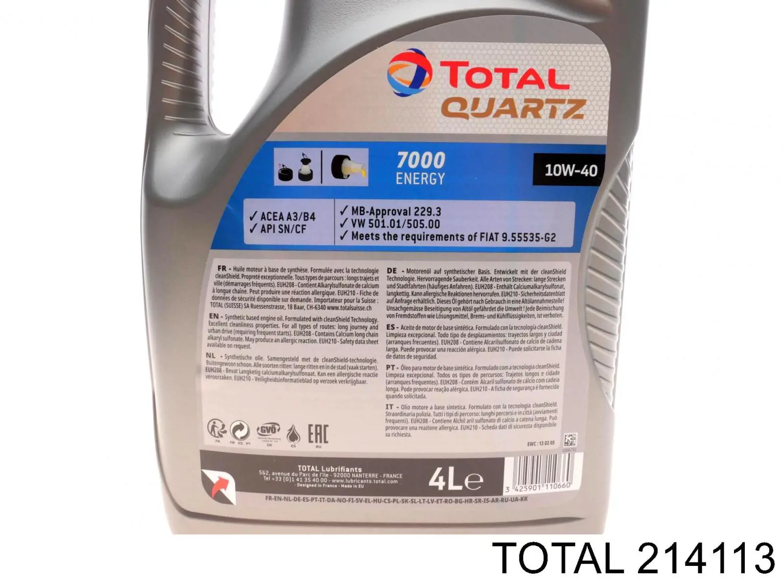 Aceite motor Total 214113 precio, desde 45,36 EUR