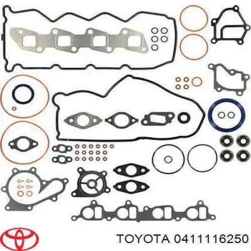 Juego de juntas para motor 411116231 Toyota